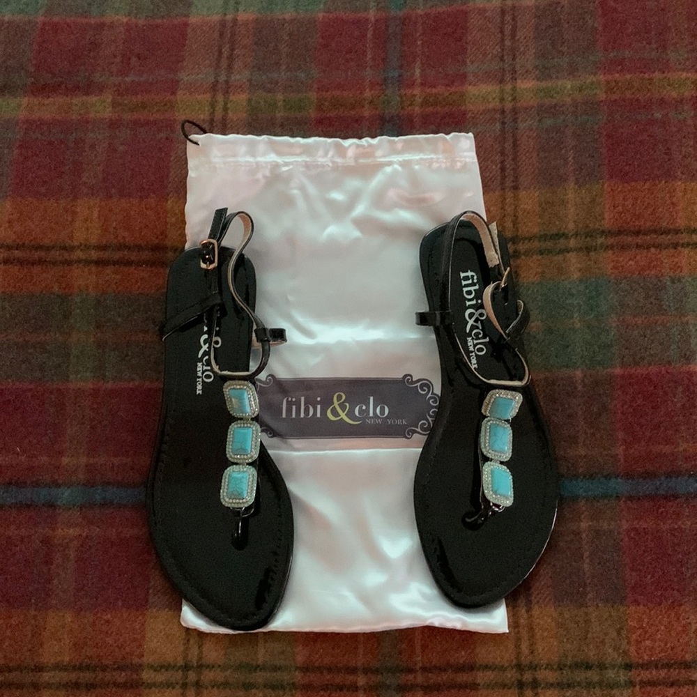 Fibi & Clo Embellished Sandals NWOT